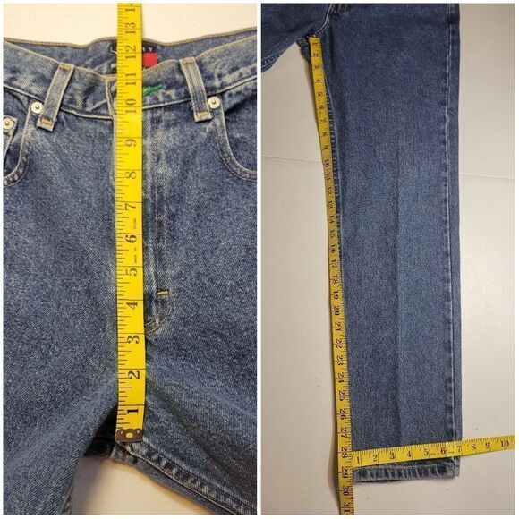 Tommy Hilfiger Perfect T Jeans Vintage Big Back Flag Patch Cotton Women's Sz 10 - Picture 11 of 12